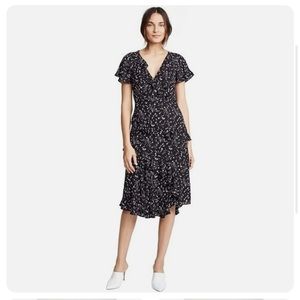 Joie Orita Ruffle Dress in Caviar
